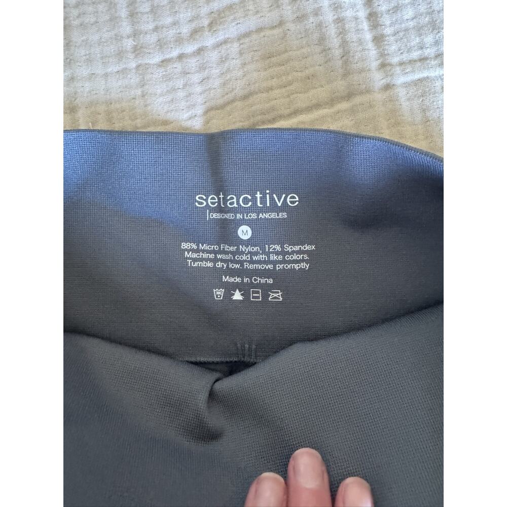 SET Active Sculptflex High Rise Seamless Yoga Gym Gray Blue Leggings Size Medium - Picture 13 of 13